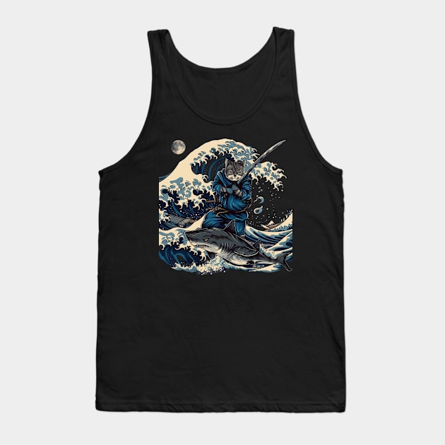 Cat Ninja Mastery Meow Assassin Tank Top by Tosik Art1